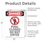 Signmission Pool Closed Do Not Enter Danger Sign, Vinyl Decal, 5in W x 7in L, 2PK OS-2PACK-DS-D-57-V-1636 - alternate 3